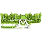 Wago Contact - Borne de base de terre à 4 broches vert-jaune