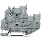 Wago Contact - Borne base 2et.1c.passage n/l gris