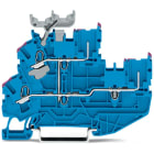 Wago Contact - Borne base 2et.2c.passage bleu