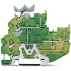 Wago Contact - Borne base 2et.2c.protec.vert-jaune
