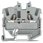 Wago Contact - Mini-borne de passage pour 2 conduct avec ouverture de manipulation 2,5mm², gris