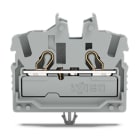 Wago Contact - Mini-borne de passage pour 2 conduct avec ouverture de manipulation 2,5mm², gris