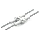 Wago Contact - Élément de raccordement pas 3mm 2 pôles, blanc Longueur 20,5 mm