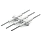 Wago Contact - Élément de raccordement pas 6mm 4 pôles, blanc Longueur 34mm