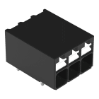 Wago Contact - Borne pour circuits imprimés THR Bouton-poussoir 1,5mm² pas3.5mm 3 pôles, noir
