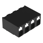 Wago Contact - Borne pour circuits imprimés THR Bouton-poussoir 1,5mm² pas 5mm 4 pôles, noir