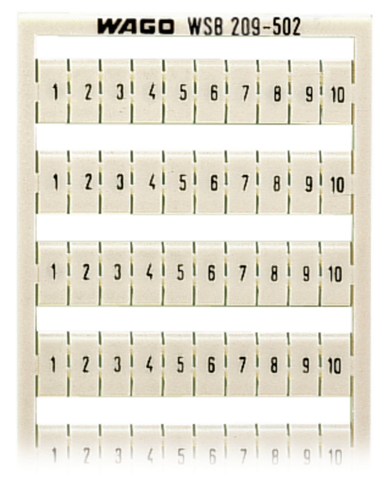 Wago Contact - Marquage WSB Horizontal 1 à 10 (10x)
