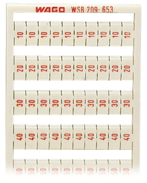 Wago Contact - Marquage WSB Vertical 10, 20, ... 50 (20x)
