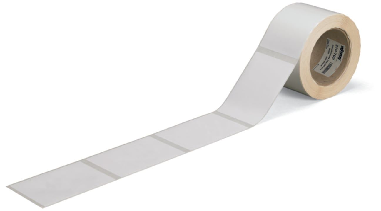 Wago Contact - Etiquettes PET blanches 70x100mm 500/Rl
