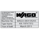 Wago Contact - Etiquettes PET argent 33x70mm 500/Rl