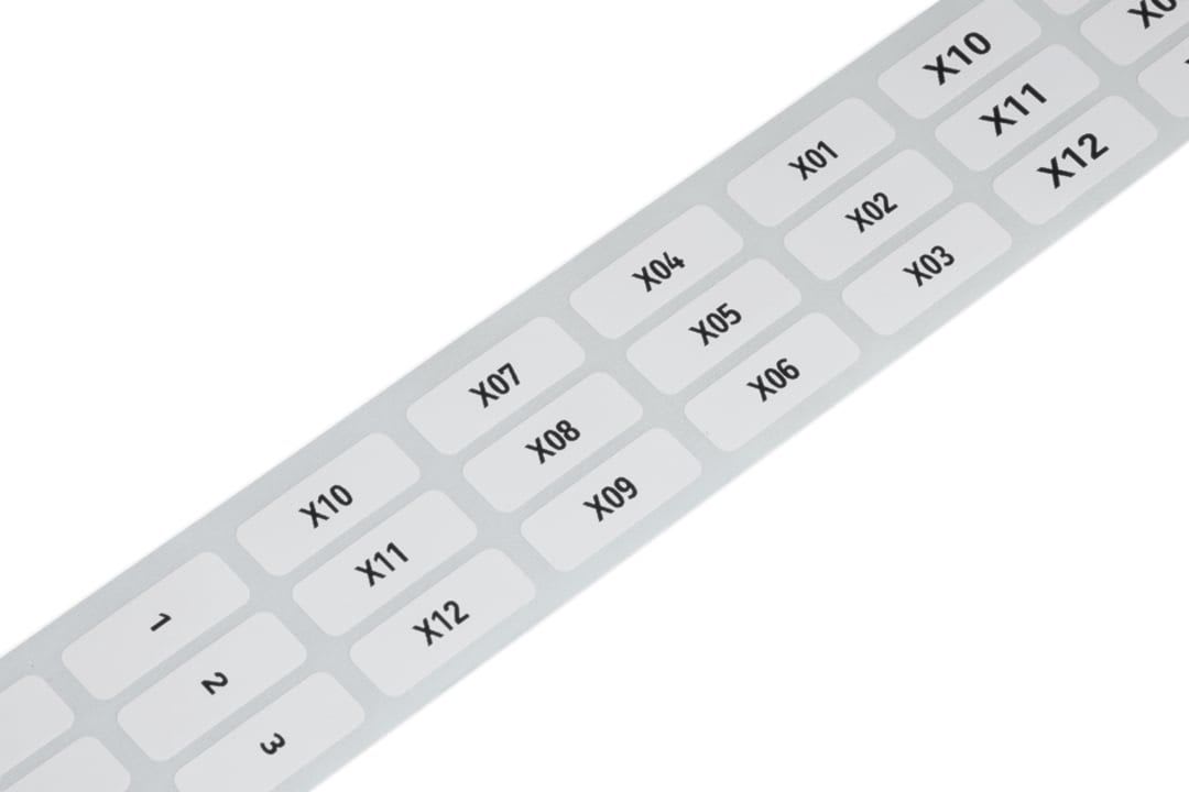 Wago Contact - Etiquettes PET blanches 9.25x25mm 3000/Rl