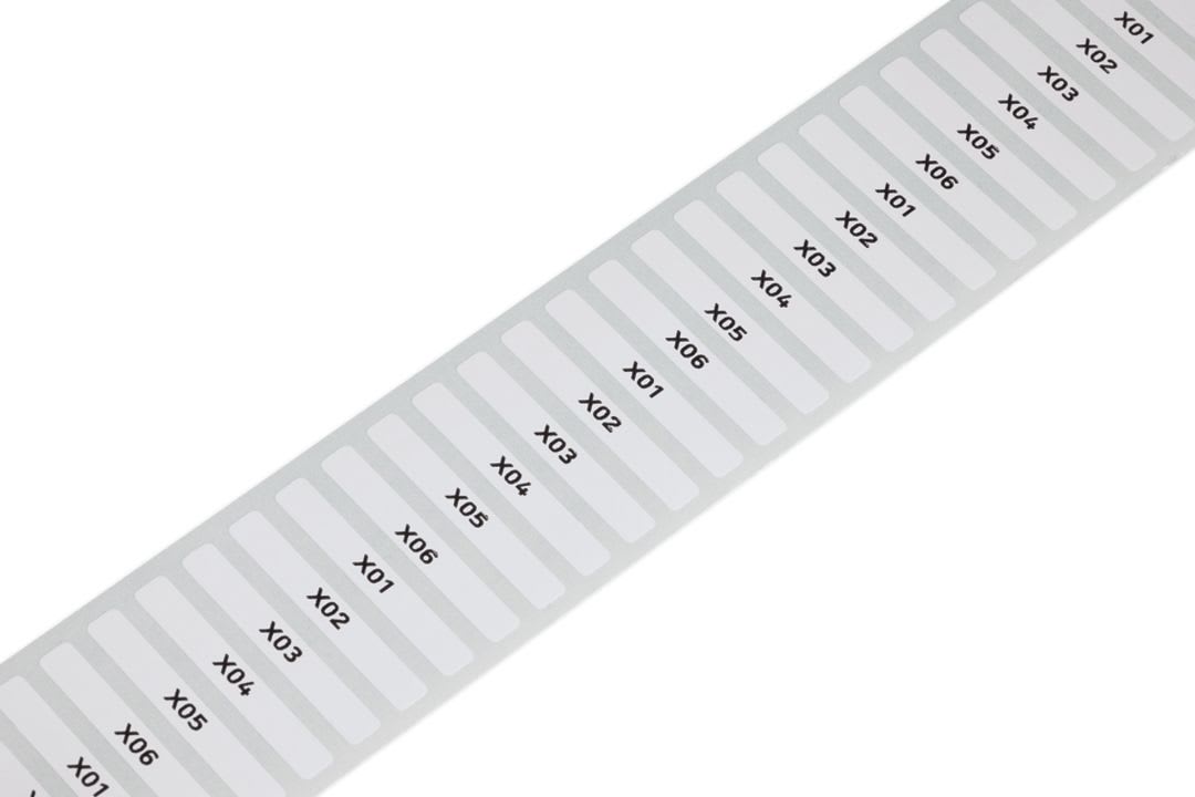 Wago Contact - Etiquettes PET blanches 5x35mm 3000/Rl