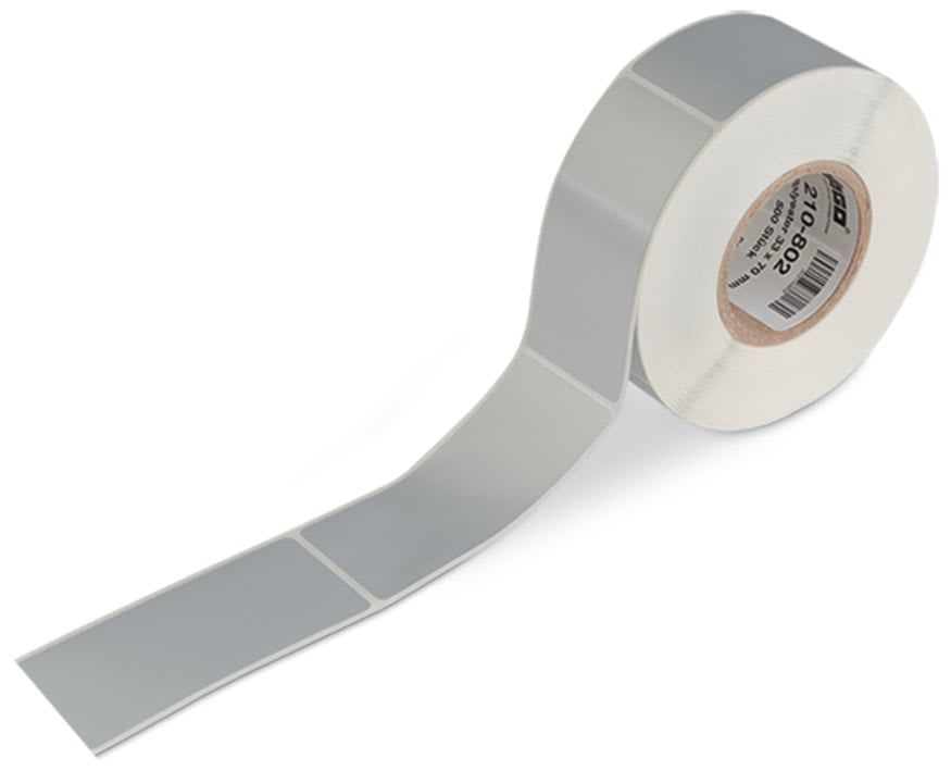 Wago Contact - Etiquettes PET argent 25x50mm 500/Rl