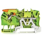 Wago Contact - Borne de protection pour 2 conducteu avec levier et Push-in CAGE CLAMP® 2,5mm²,