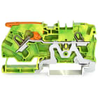 Wago Contact - Borne de protection pour 2 conducteu avec levier et Push-in CAGE CLAMP® 4mm², ve