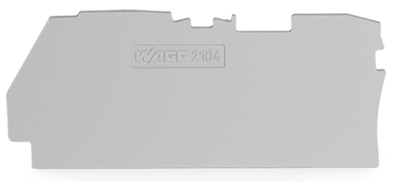 Wago Contact - Plaque d'extrémité et intermédiaire épaisseur 0,8 mm, gris