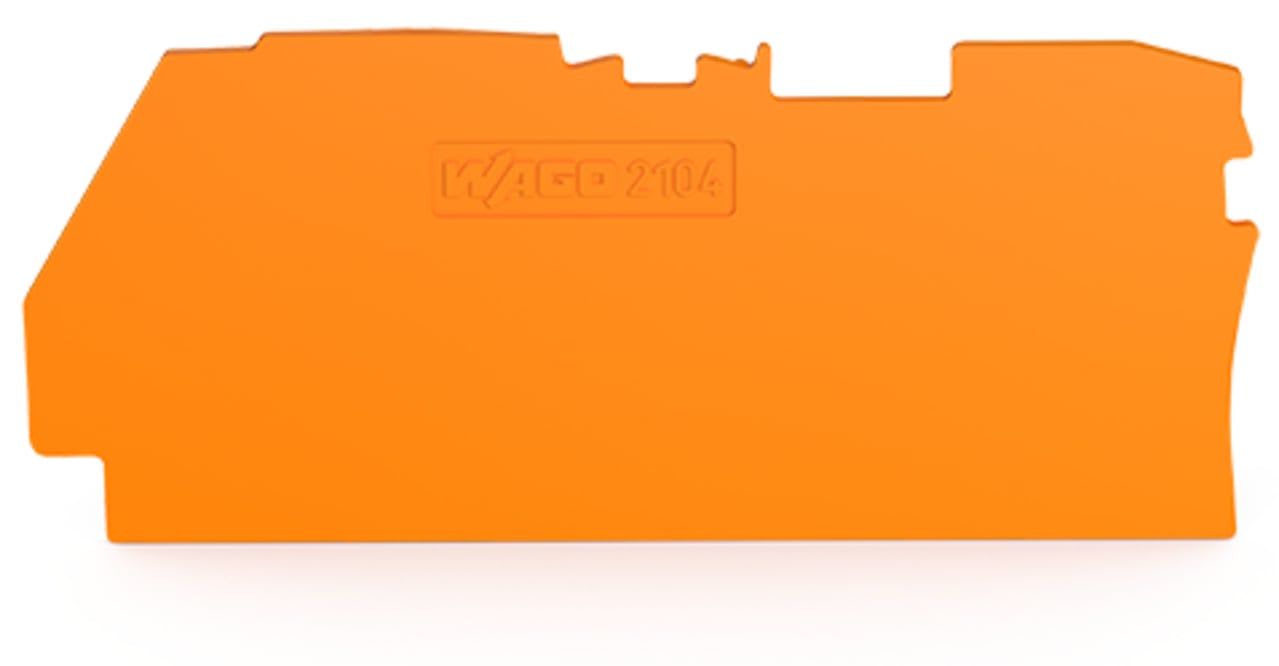 Wago Contact - Plaque d'extrémité et intermédiaire épaisseur 0,8 mm, orange