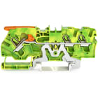 Wago Contact - Borne de protection pour 3 conducteu avec levier et Push-in CAGE CLAMP® 4mm², ve