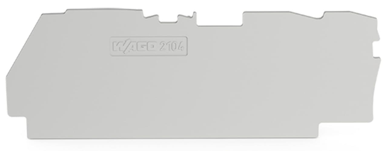 Wago Contact - Plaque d'extrémité et intermédiaire épaisseur 0,8 mm pour Bornes à 3 conducteurs