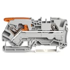 Wago Contact - Borne de passage pour 2 conducteurs avec levier et Push-in CAGE CLAMP® 6mm², gri
