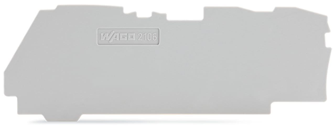 Wago Contact - Plaque d'extrémité et intermédiaire épaisseur 1 mm pour bornes à 3 conducteurs,