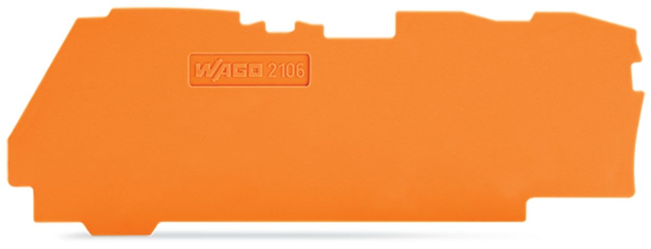 Wago Contact - Plaque d'extrémité et intermédiaire épaisseur 1 mm pour bornes à 3 conducteurs,