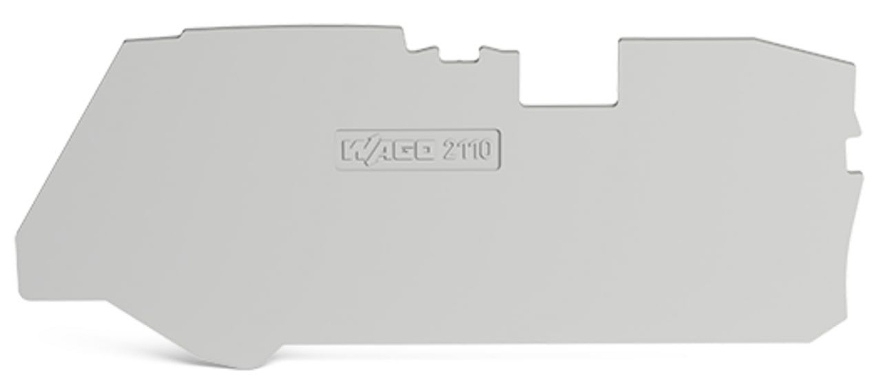 Wago Contact - Plaque d'extrémité et intermédiaire épaisseur 1 mm, gris