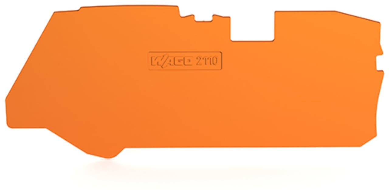 Wago Contact - Plaque d'extrémité et intermédiaire épaisseur 1 mm, orange
