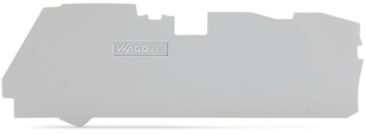 Wago Contact - Plaque d'extrémité et intermédiaire épaisseur 1 mm pour bornes à 3 conducteurs,