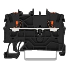 Wago Contact - Borne de passage pour 2 conducteurs avec poussoir 2,5mm², noir