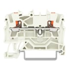 Wago Contact - Borne de passage pour 2 conducteurs avec poussoir 2,5mm², gris clair