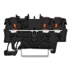 Wago Contact - Borne de passage pour 3 conducteurs avec poussoir 2,5mm², noir