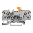 Wago Contact - Borne sectionnable et de mesure pour avec poussoir avec ouverture de test, gris