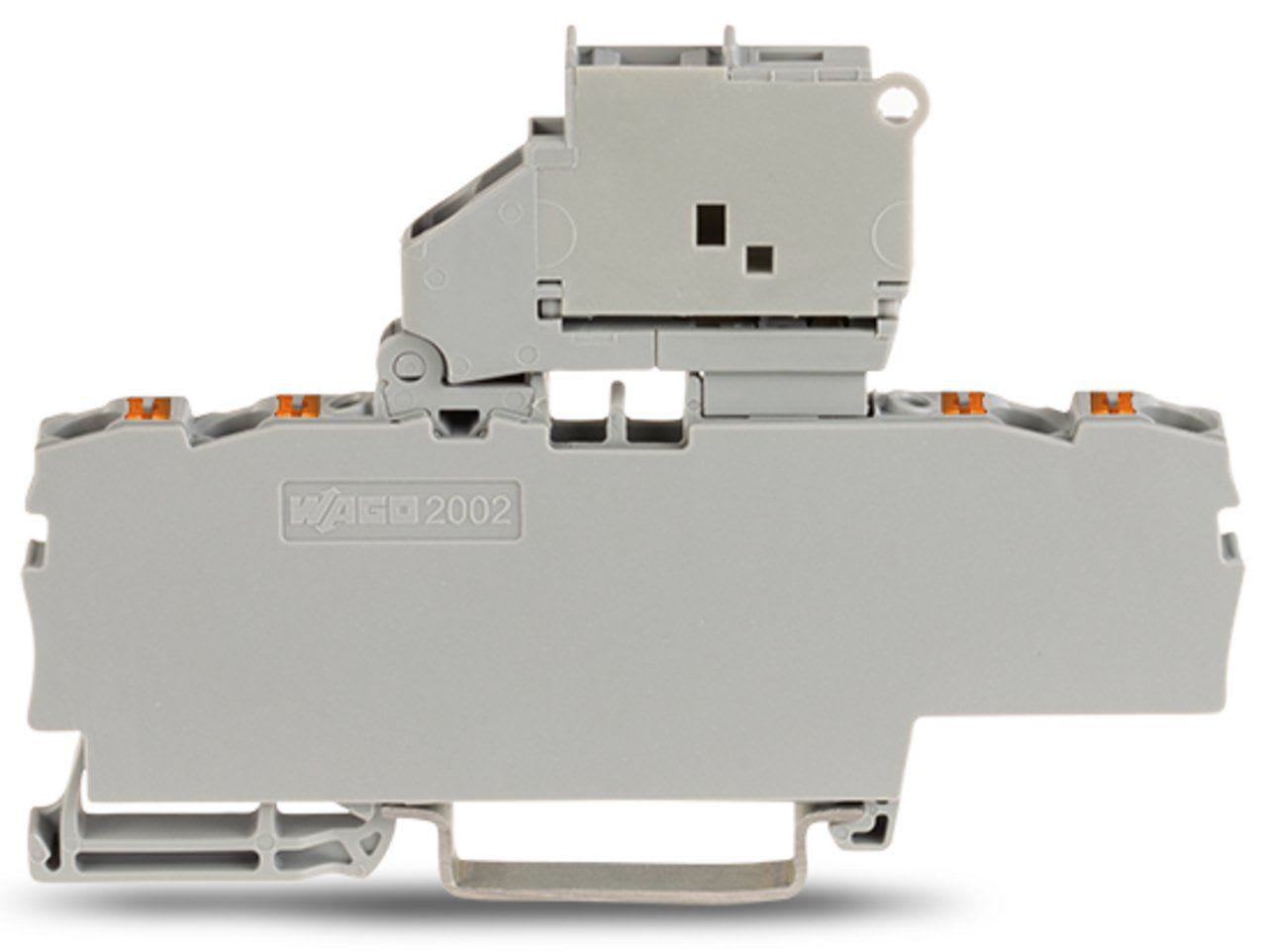 Wago Contact - Borne à fusible pour 4 conducteurs avec porte-fusible pivotant et plaque d'extré