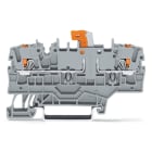 Wago Contact - Borne sectionnable et de mesure pour avec poussoir avec pontage additionnel, gri