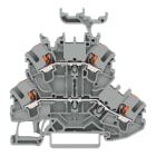Wago Contact - TOPJOB'S Borne 2 étages à poussoir 2,5 (4) mm² / Gris-Gris / Support