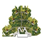 Wago Contact - Borne à trois étages Borne de protection pour 6 conducteu, vert-jaune