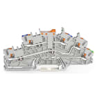 Wago Contact - Borne à étages avec poussoir 2,5mm², gris
