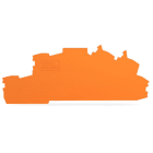 Wago Contact - Plaque d'extrémité et intermédiaire épaisseur 0,8 mm, orange