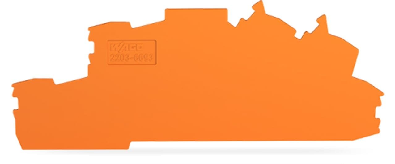 Wago Contact - Plaque d'extrémité et intermédiaire épaisseur 1 mm seulement pour fiches à fusib