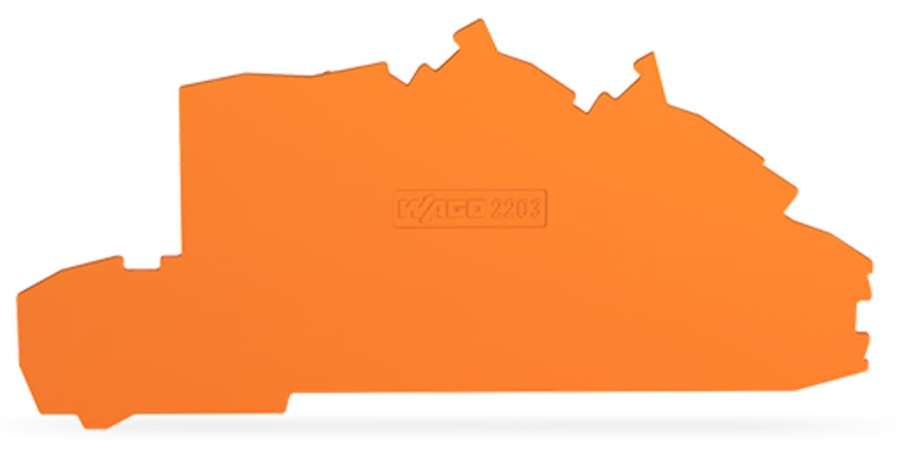Wago Contact - Plaque d'extrémité et intermédiaire épaisseur 0,8 mm, orange