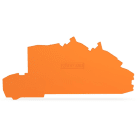 Wago Contact - Plaque d'extrémité et intermédiaire épaisseur 0,8 mm, orange