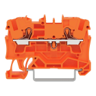 Wago Contact - Borne de passage pour 2 conducteurs avec poussoir 4mm², orange