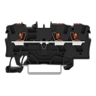 Wago Contact - Borne de passage pour 3 conducteurs avec poussoir 4mm², noir