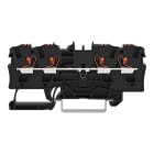 Wago Contact - Borne de passage pour 4 conducteurs avec poussoir 4mm², noir