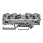 Wago Contact - Borne de passage pour 4 conducteurs avec poussoir 6mm²; gris