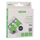 Wago Contact - Blister de 12 bornes 221 Green 3x4mm²