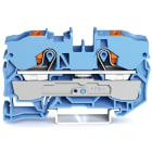 Wago Contact - Borne de passage pour 2 conducteurs avec poussoir 10mm², bleu