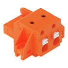 Wago Contact - Connecteur femelle pour 1 conducteur orange