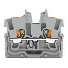 Wago Contact - Mini-Borne de passage pour 2 conduct avec poussoir 1mm², gris